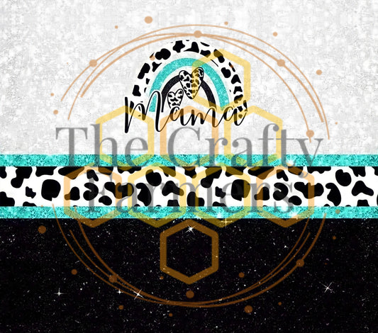 Blue & Black Cowhide- Mama & Mini