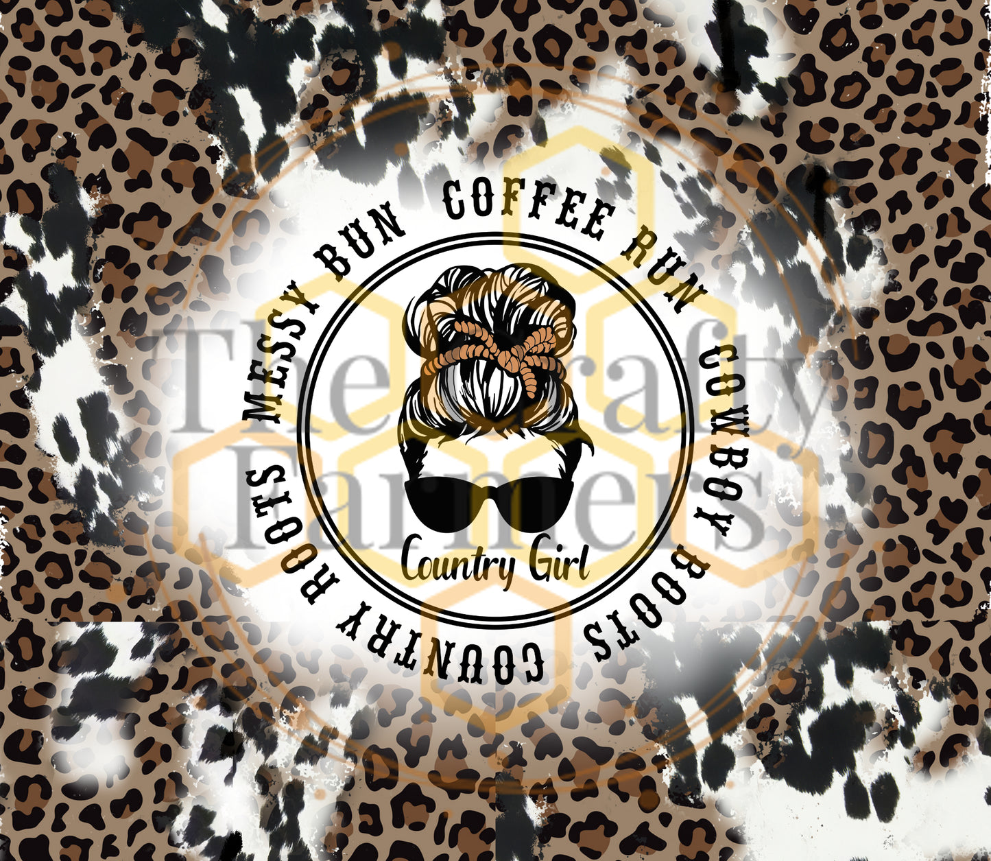 Country Girl leopard Cowhide