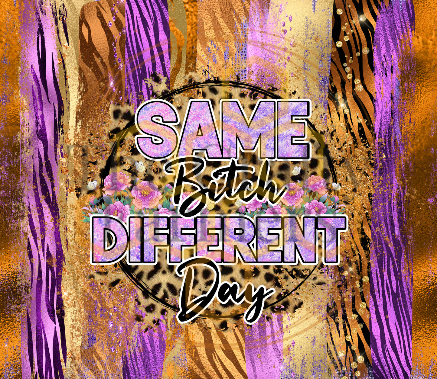 Same Bitch Gold & Purple Zebra
