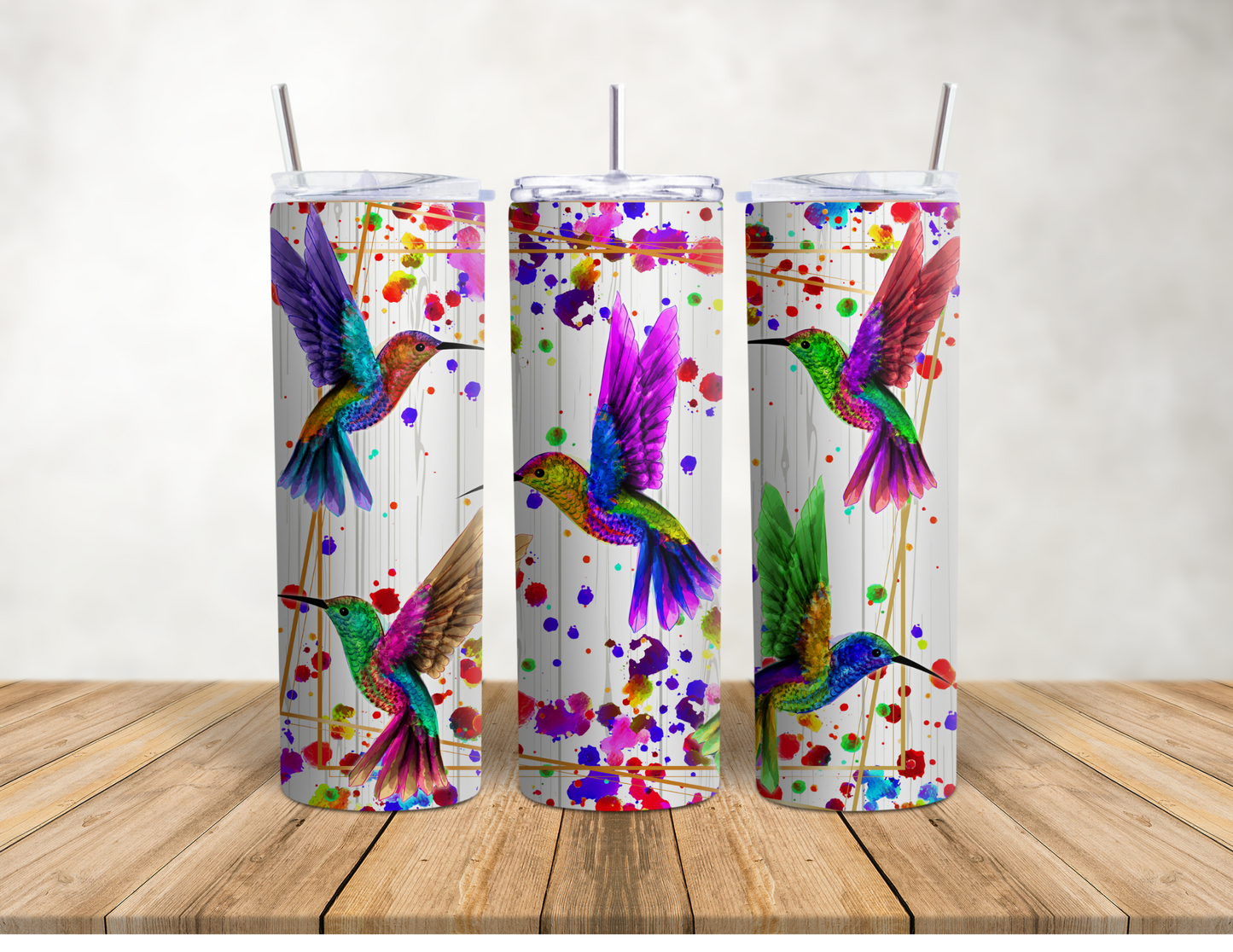 Humming bird Splatter Paint