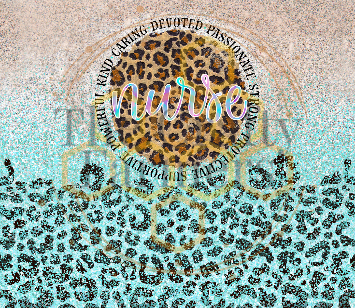 Nurse- Blue Leopard