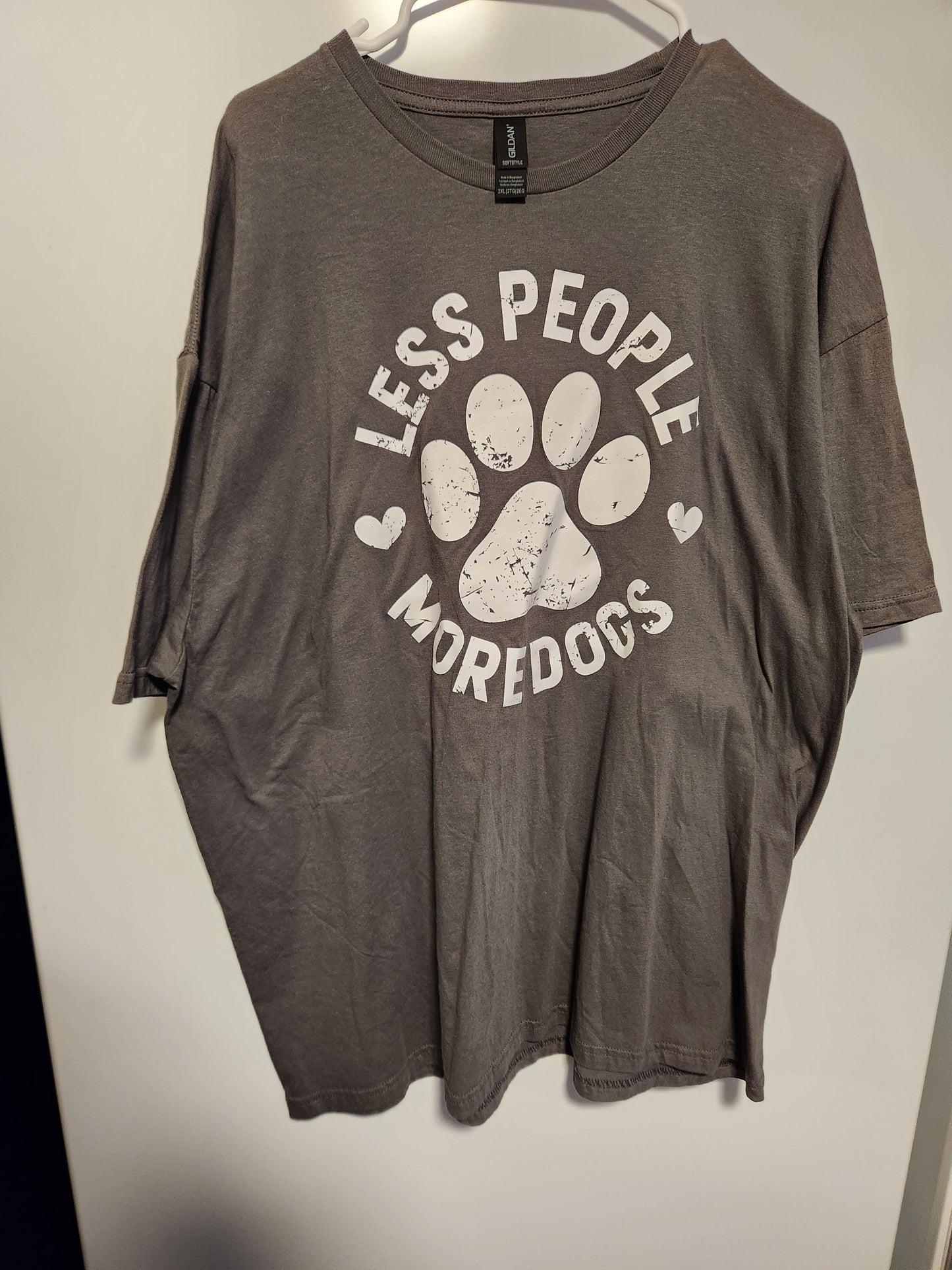 Less People More Dogs- Grey 2XL