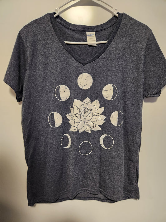 Lotus Moon Phases- Grey L