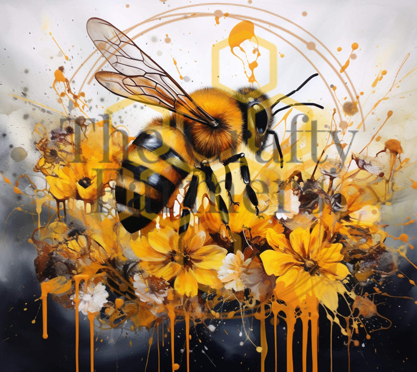 Honeybee- Splatter Paint