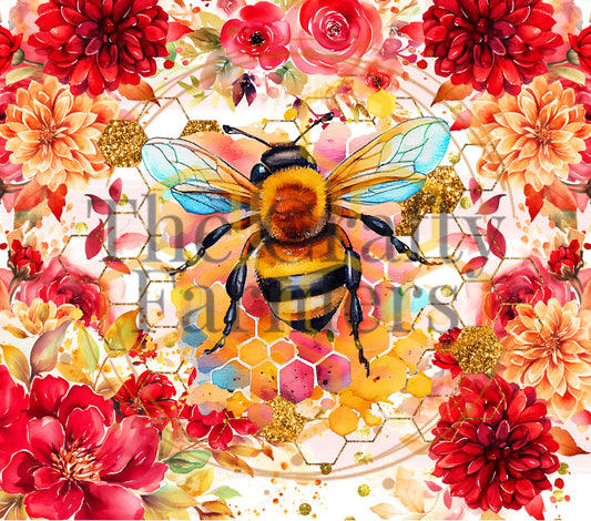 Honeybee Red Floral