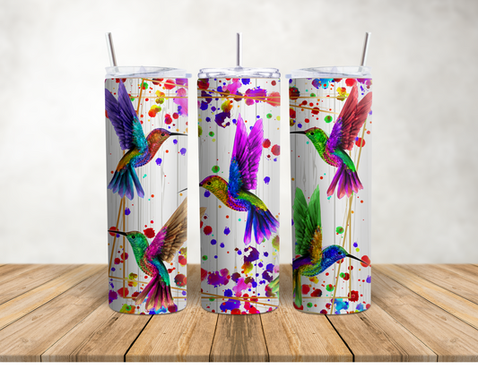 Humming bird Splatter Paint