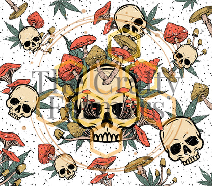 Marijauna Mushroom & Skulls