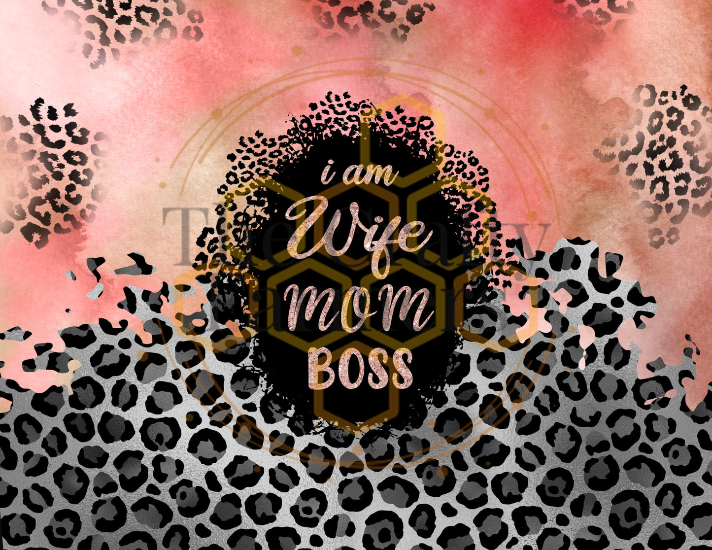 Mom Wife Boss- Pink Leopard